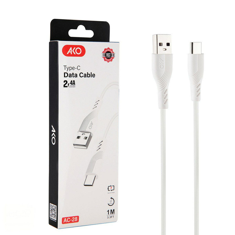 کابل شارژ فست تایپ سی برند AKO مدل AC-28