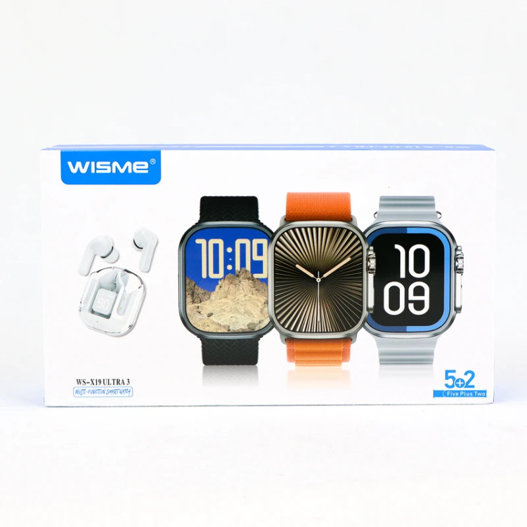 ساعت هوشمند ویسمی مدل WS-X19 Ultra 3 به همراه هدفون بلوتوثی
